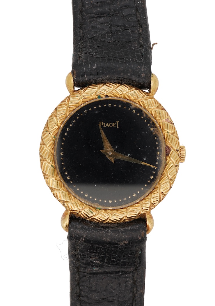 A lady's 18ct gold Piaget manual wind wrist watch